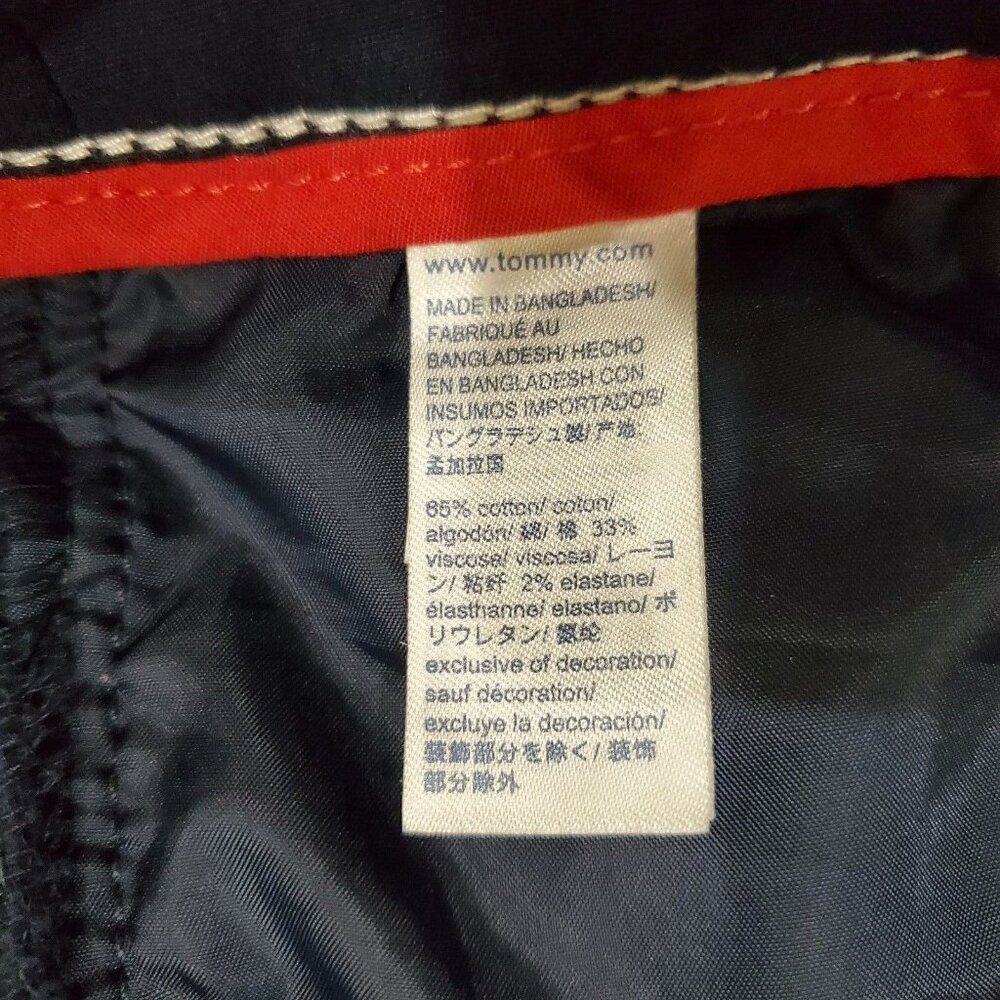 Tommy Hilfiger Cropped Pants Women Size 16 Navy Blue Sailor Stretch Comfort - Picture 9 of 14